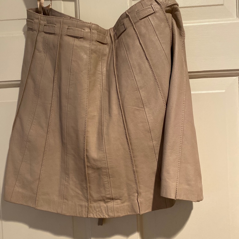 Free People A-Line Vegan Leather Mini Skirt - Picture 6 of 7